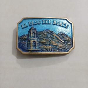 El Paso del Norte vintage belt buckle – front view