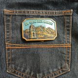 El Paso del Norte vintage belt buckle – on jeans back pocket