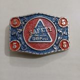 El Paso Safety Comes Natural vintage belt buckle – front view