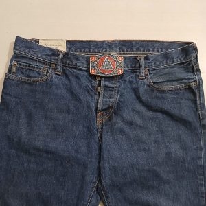 El Paso Safety Comes Natural vintage belt buckle – worn on belt with jeans