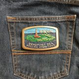 Exxon Beaufort Sea Drilling vintage belt buckle – on jeans back pocket