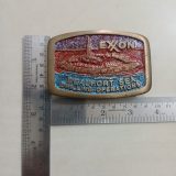 Exxon Beaufort Sea Drilling vintage belt buckle – with ruler for size