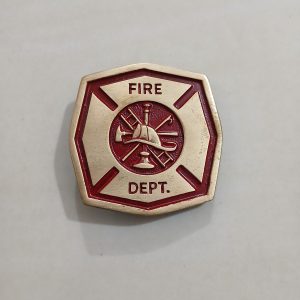 Fire Dept vintage belt buckle – front view
