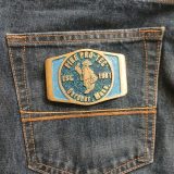 Firetec Gardner Mass 1981 vintage belt buckle – on jeans back pocket