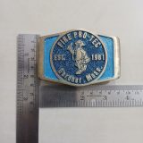 Firetec Gardner Mass 1981 vintage belt buckle – with ruler for size