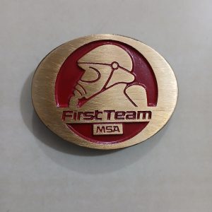 First Team MSA vintage belt buckle – front view