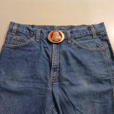First Team MSA vintage belt buckle – worn on belt with jeans