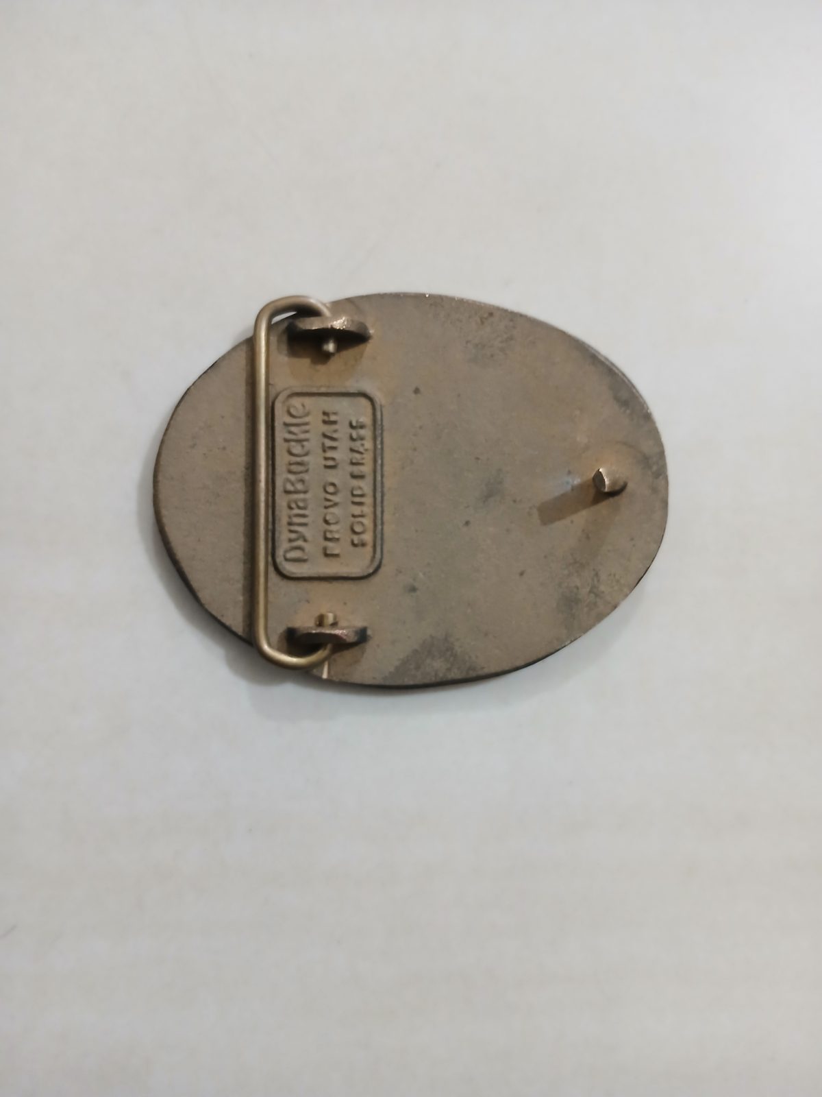 First Team MSA Vintage Belt Buckle – Back view First Team MSA vintage belt buckle – back view