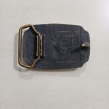 Fishing Creel vintage belt buckle – back view