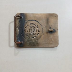 FIT Fishing Tools Inc vintage belt buckle – back view
