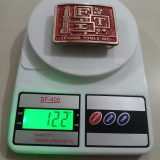 FIT Fishing Tools Inc vintage belt buckle – on scale showing weight