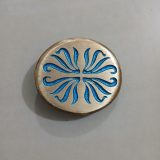 Floral Swirl vintage belt buckle – front view