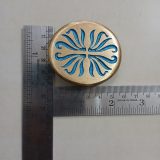 Floral Swirl vintage belt buckle – with ruler for size