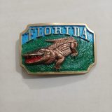 Florida Alligator vintage belt buckle – front view