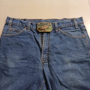 Florida Alligator vintage belt buckle – worn on belt with jeans