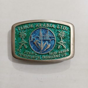 Fluor Arabia Ltd Al Jubail vintage belt buckle – front view