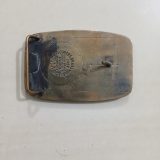 Fluor Arabia Ltd Al Jubail vintage belt buckle – back view