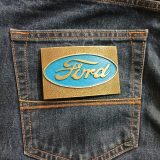 Ford vintage belt buckle – on jeans back pocket
