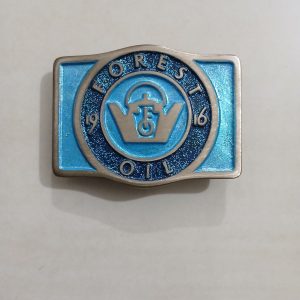 Forest Oil 1916 vintage belt buckle – front view