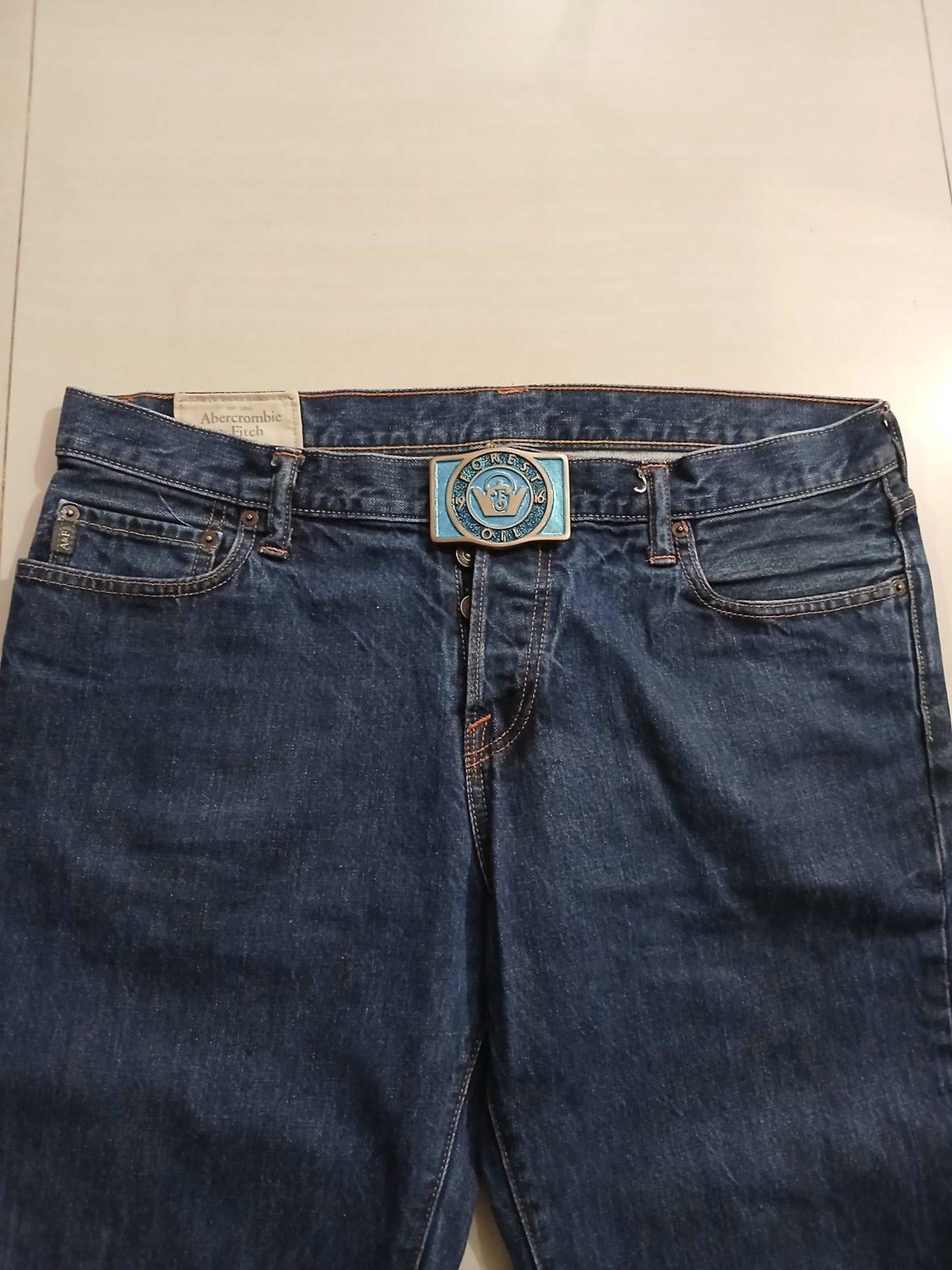 Forest Oil 1916 Vintage Belt Buckle – Worn on belt with jeans Forest Oil 1916 vintage belt buckle – worn on belt with jeans