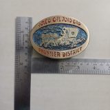 Frontier District Wagon vintage belt buckle – with ruler for size