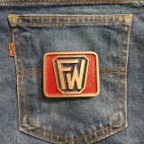 FW Foster Wheeler vintage belt buckle – on jeans back pocket