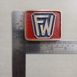 FW Foster Wheeler vintage belt buckle – with ruler for size
