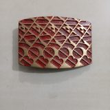 Geometric Pattern vintage belt buckle – front view