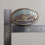 Ghirardelli Chocolate vintage belt buckle – with ruler for size