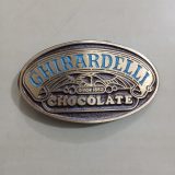 Ghirardelli Chocolate vintage belt buckle – front view