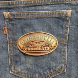 Ghirardelli Chocolate vintage belt buckle – on jeans back pocket