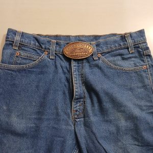 Ghirardelli Chocolate vintage belt buckle – worn on belt with jeans