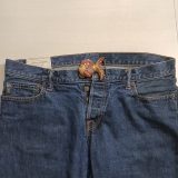 Goldfish vintage belt buckle – worn on belt with jeans