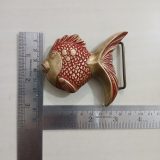 Goldfish vintage belt buckle – with ruler for size