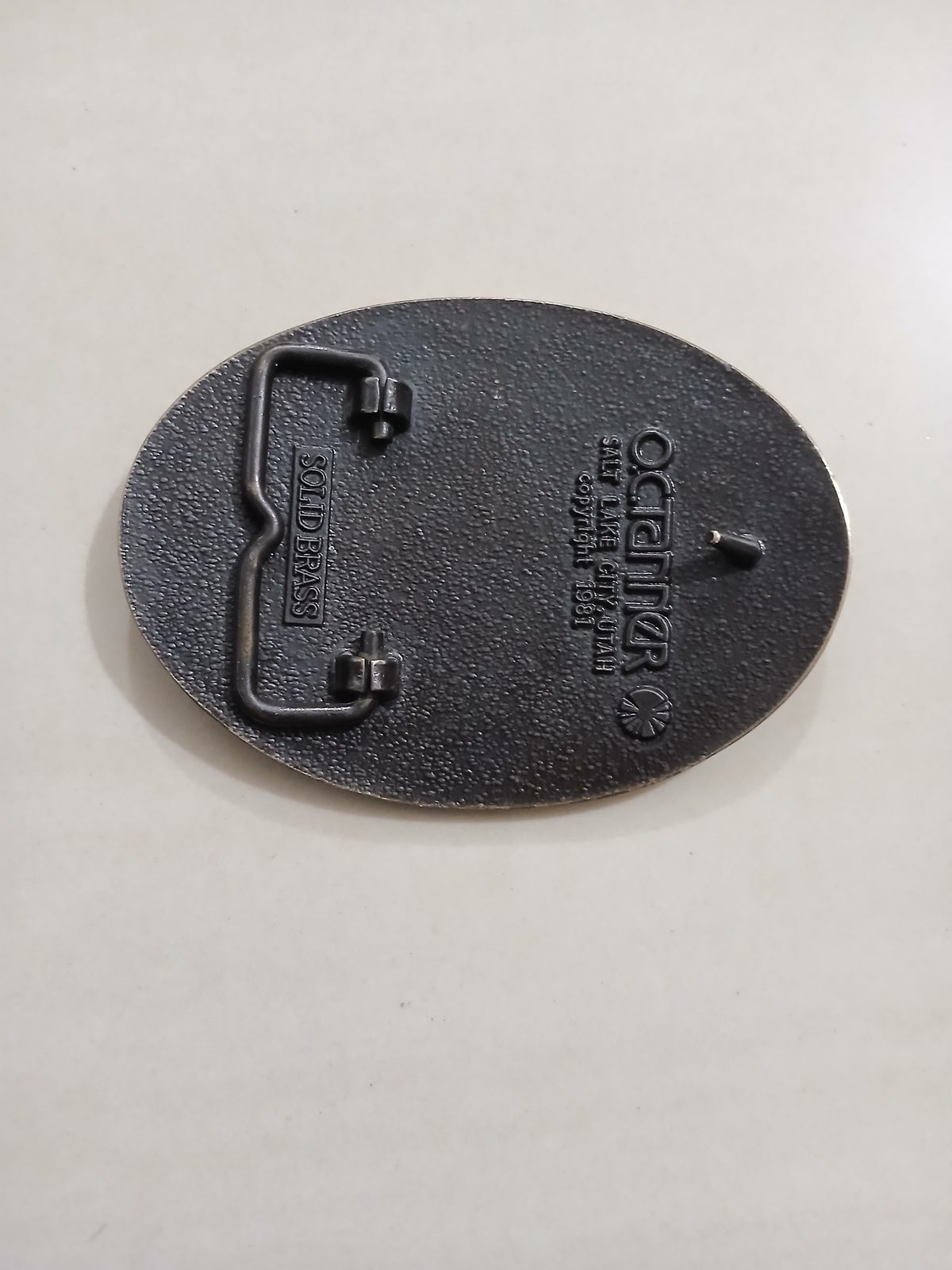 Goodyear Vintage Belt Buckle – Back view Goodyear vintage belt buckle – back view