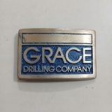 Grace Drilling Company vintage belt buckle – front view