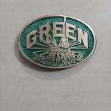 Green Drilling vintage belt buckle – front view