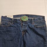 Green Floral vintage belt buckle – worn on belt with jeans