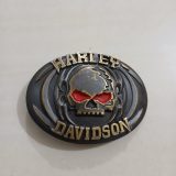 Harley-Davidson Skull vintage belt buckle – front view