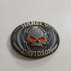 Harley-Davidson Skull vintage belt buckle – front view