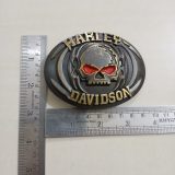 Harley-Davidson Skull vintage belt buckle – with ruler for size