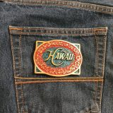 Hawaii vintage belt buckle – on jeans back pocket
