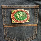 Hawaii vintage belt buckle – on jeans back pocket