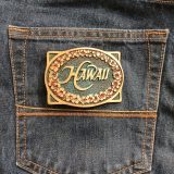 Hawaii vintage belt buckle – on jeans back pocket
