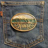 Hawaii vintage belt buckle – on jeans back pocket