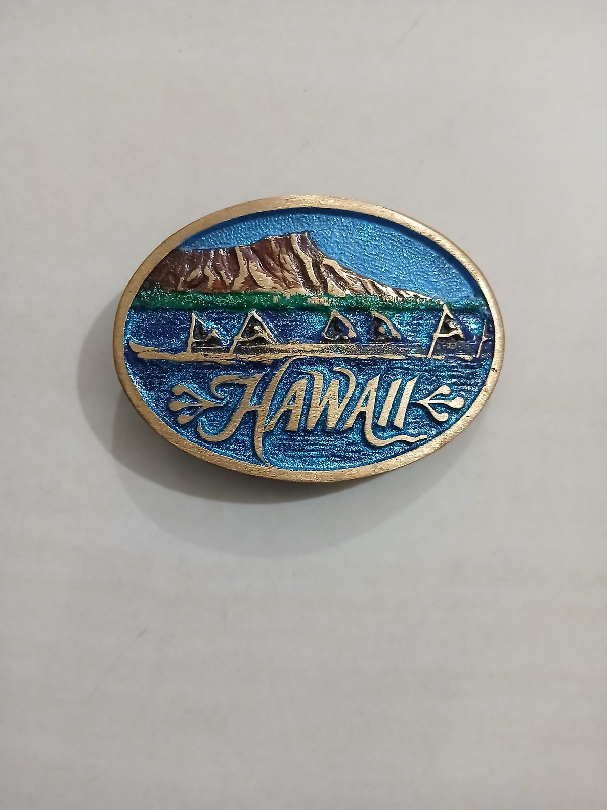 Hawaii Vintage Belt Buckle – Front view Hawaii vintage belt buckle – front view