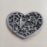 Heart Skulls vintage belt buckle – back view