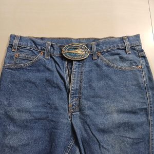 Helicopters Inc vintage belt buckle – worn on belt with jeans