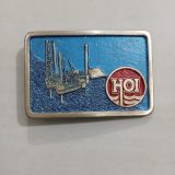 HOI Offshore Rig vintage belt buckle – front view