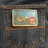 HOI Offshore Rig vintage belt buckle – on jeans back pocket